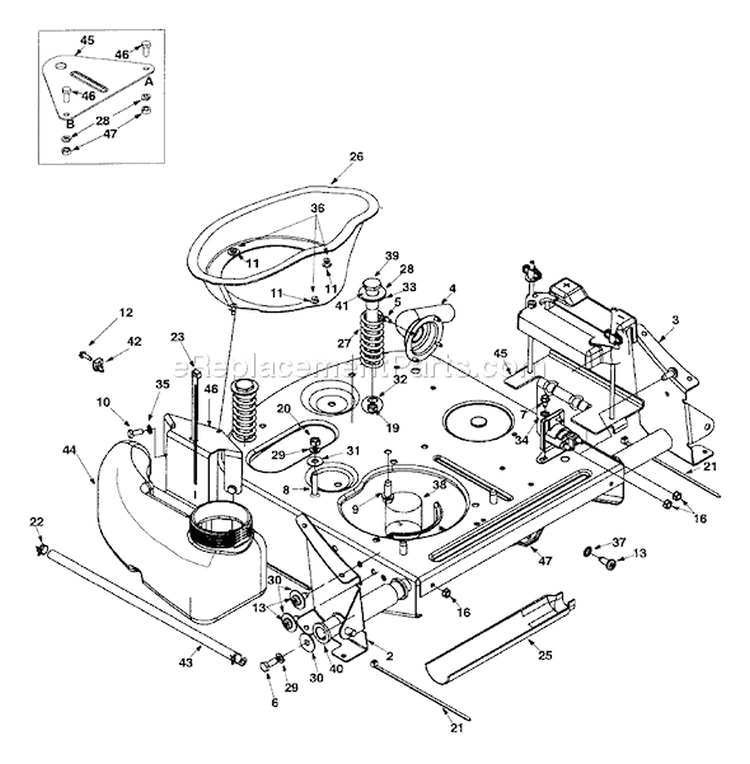Page F Diagram and Parts List for 13B-325-401 2001 Yard Man Lawn Tractor
